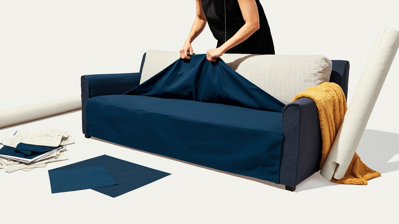 recouvrir un canapé: relooking rapide, durable et économique