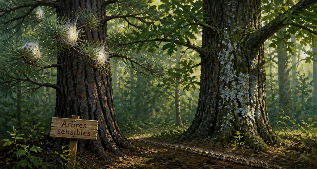 Chenille processionnaire quel arbre pin et chêne