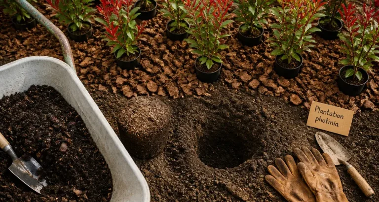 Quand planter photinia : calendrier et plantation en haie