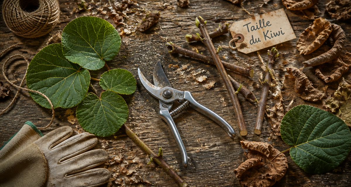 quand tailler kiwi sécateur rameaux