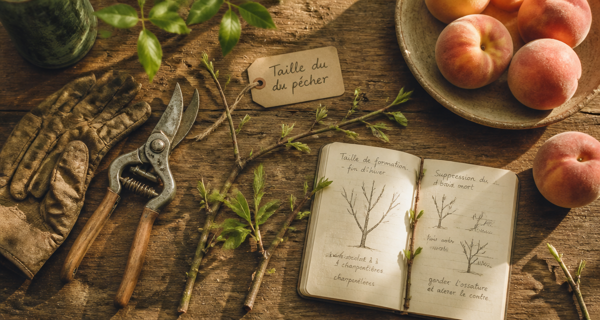 quand tailler un pecher outils branches et fruits