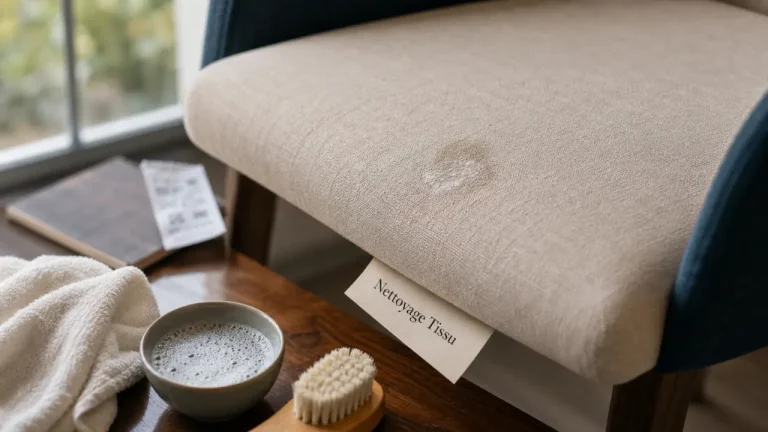 Comment nettoyer chaises en tissu : lire l’étiquette et traiter les taches