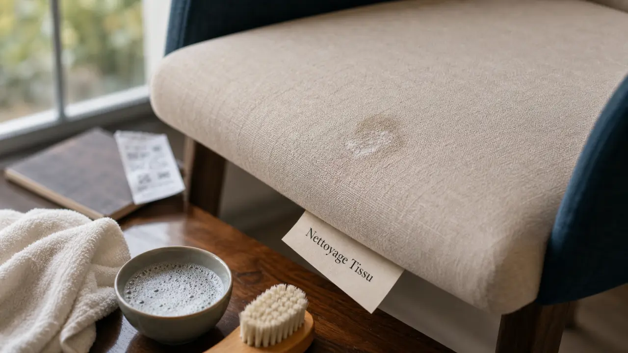 Comment nettoyer chaises en tissu : lire l’étiquette et traiter les taches