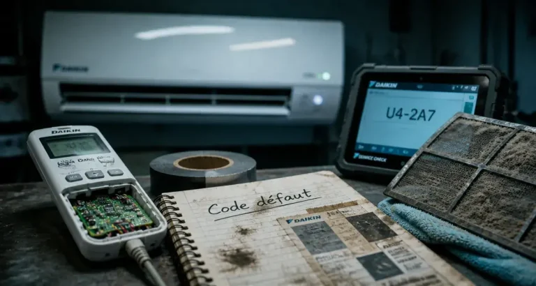 Daikin code defaut sur télécommande : vérifier et préparer le technicien
