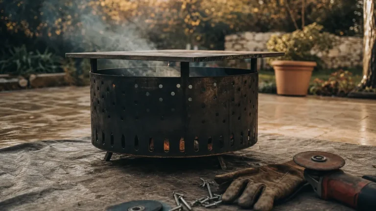 Fabriquer brasero sécurisé : bidon DIY et plancha