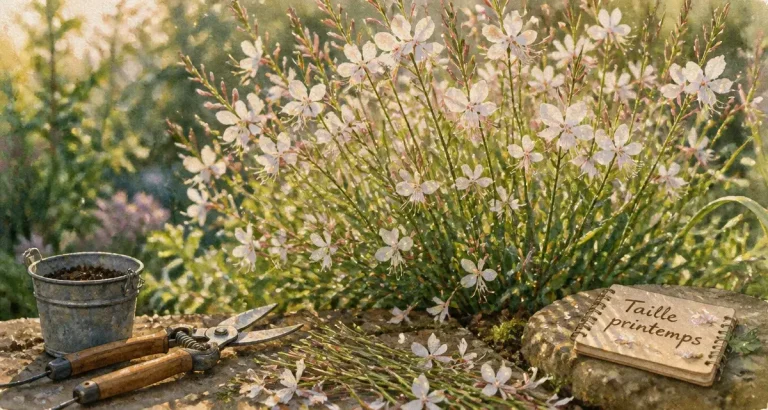 Gaura taille : rabattage des tiges pour floraison prolongée