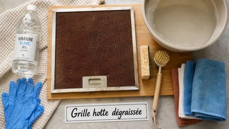 Nettoyage grille hotte : dégraisser la grille grasse avant remontage