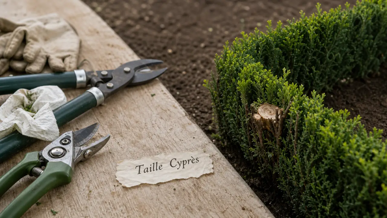 Taille cypres : haie taillée en mars-avril et août
