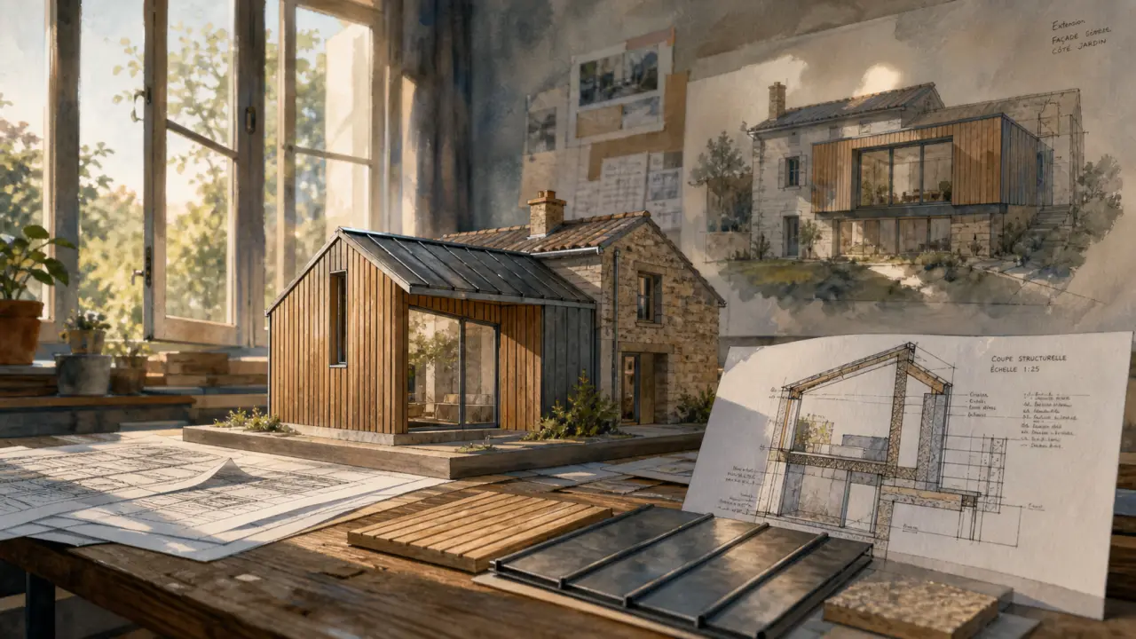 Construire une extension maison : maquette PLU et 150 m², erreurs à éviter