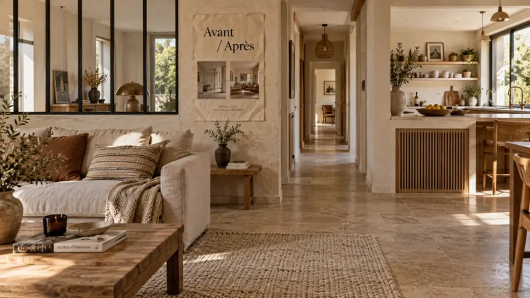 Maison chaleureuse com travaux : entrée lumineuse et volumes