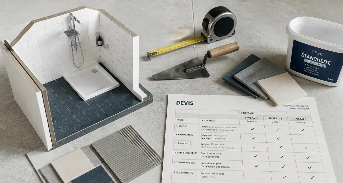 Prix renovation salle de bain : maquette, devis et carrelage