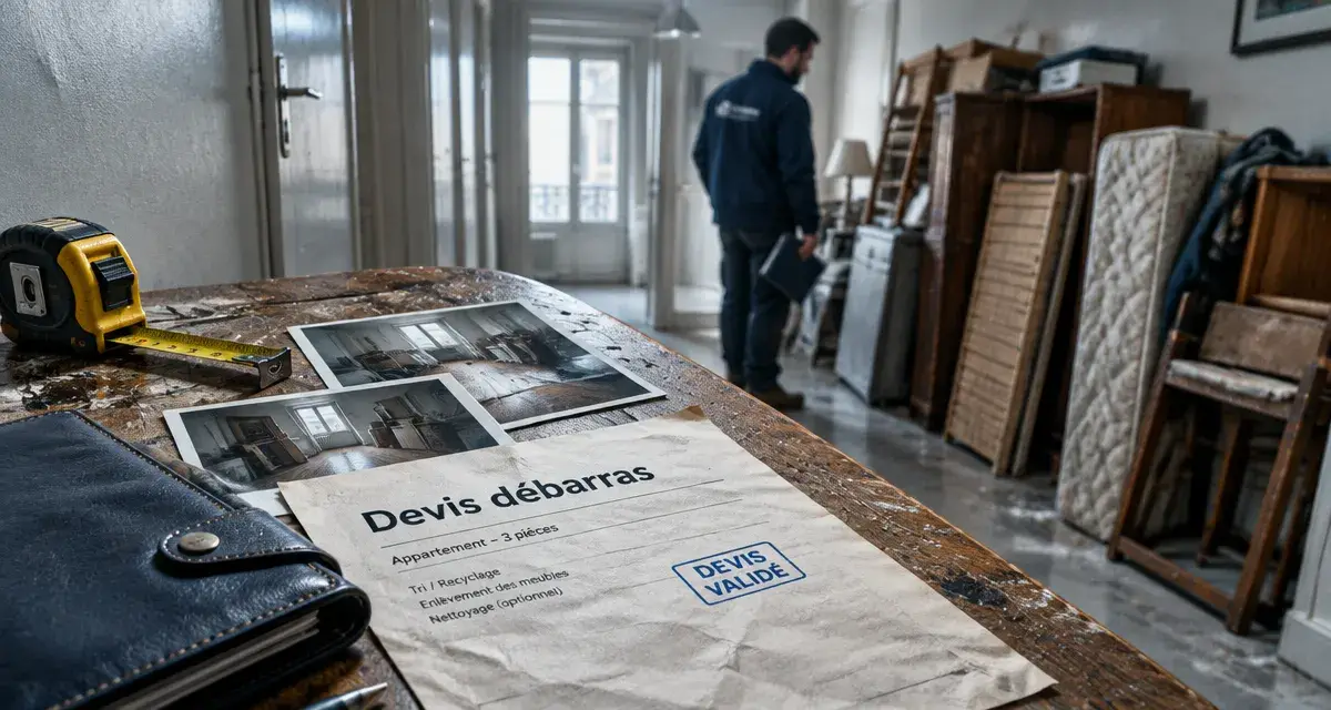 Devis débarras : document et photos pour estimer prix et prestations